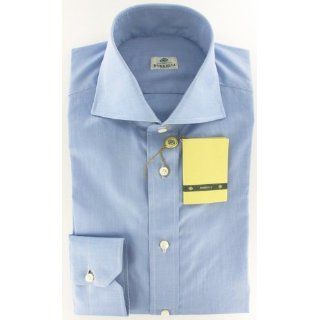 New Borrelli Light Blue Shirt 17.5/44: Clothing