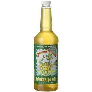Gusano Verde Pineapple Jalapeno Margarita Mix, 32 Ounce Plastic Bottle