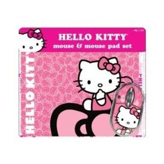 Hello Kitty optical mouse & mouse pad set Sakar 82809 works for