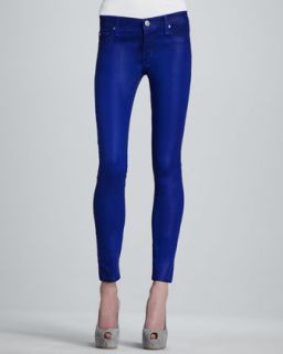 Hudson Krista Super Skinny Waxed Jeans, Blue My Mind   Neiman Marcus