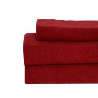 Eddie Bauer Fleece Sheet Set, Full, Claret Red Home