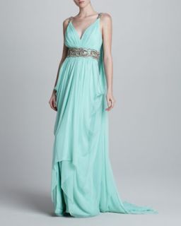 Beaded Silk Gown  