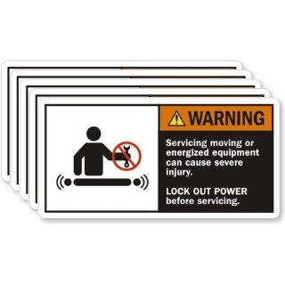 Warning Servicing Moving Or Energized Equipment Can Cause