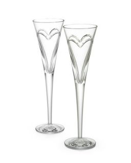 H5HC7 Waterford Crystal Two Wishes, Love, & Romance Flutes