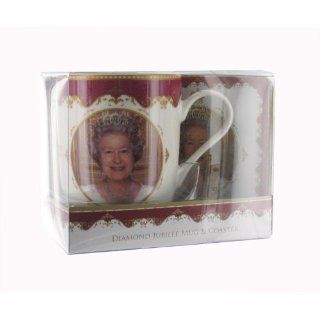 Queen Elizabeth II Diamond Jubilee Mug and Coaster Set