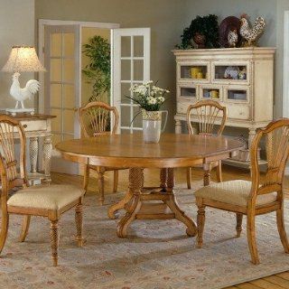 Wilshire 5 Piece Round Pine Counter Height Dining Table