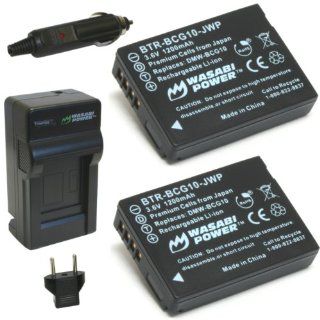 Wasabi Power Battery (2 Pack) and Charger for Panasonic