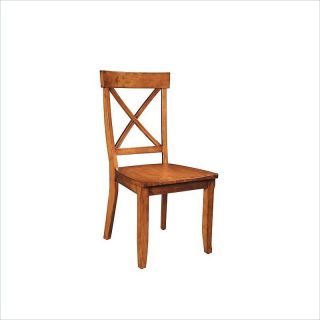 Home Styles Furniture Wood Side Chair in Oak Finish (Set of 2) [147403