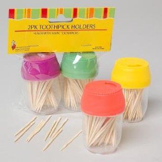Plastic Toothpick Dispenser 2 Pack   W/100 Picks Case Pack