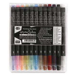 Copic Spica Glitter Pen Sets   Set B, Assorted Colors