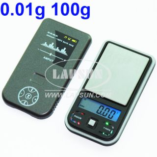 01g x 100g Mini Digital Pocket Scale Jewelry Tools Leather Pouch