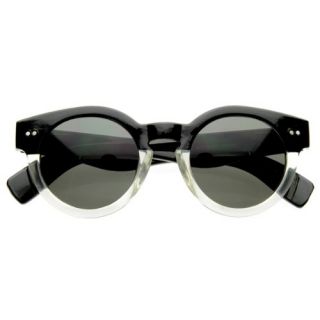 Vintage Inspired Bold Circle Round Sunglasses w/ Key Hole