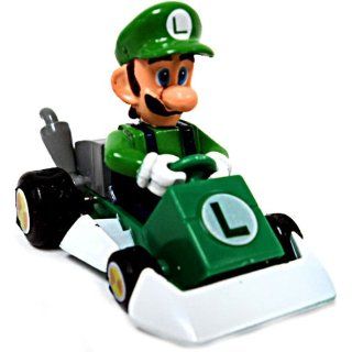 Mario Kart DS Gashapon 1.5 Inch Pull Back Racer Luigi