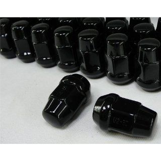 Black, Acorn Lug Nuts, 13/16 Head, Set of 20, Fitment for Some Jeep