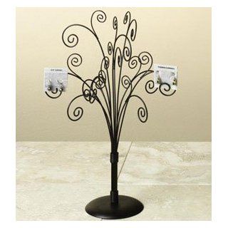 Table Top Card Holder and Jewelry Tree in Brown Furniture