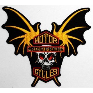 Skull Wing Chopper Badge Motorcycle Biker DIY Embroidered