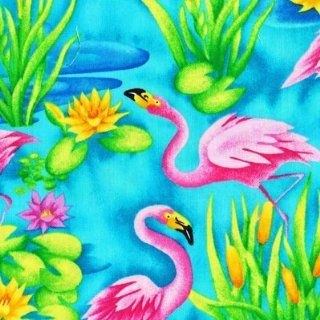 Flamingos quilt fabric by Timeless Treasures Novelty quilt