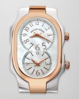 Y18TC Philip Stein Small Signature Two Tone Watch Head, Rose Gold