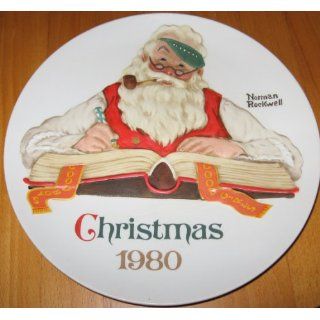 Checking His List Bas Relief Plate By Norman Rockwell