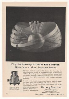 1960 Hersey Sparling Conical Disc Piston Water Meter Ad