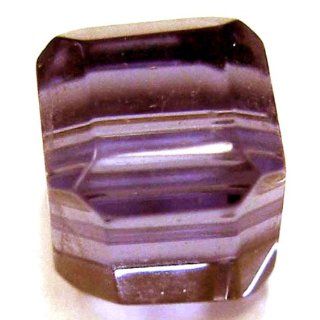 Light Grape Glass Cube Hand cut glass (50+ pcs) 6mm 042507