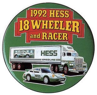 Hess Toy Truck Advertising Employee Pin Button 1992 first button