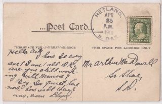  Postcard Dippy Dope PC Funny Saying Faces Hetland SD Postmark
