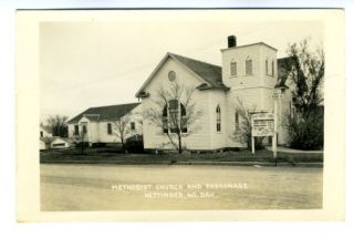 hettinger north dakota church real photo postcard