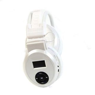  /TF Card USB 2.0 Headphone Headset Foldable  Player FM Radio White