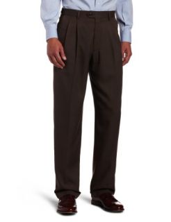 Haggar Mens Micro Houndstooth Pleat Front Expandable