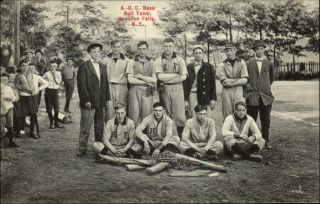 Honeoye NY AOC Baseball Team c1910 Postcard Near Mint