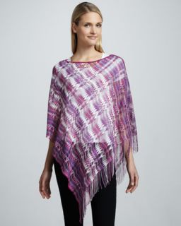 missoni loose weave zigzag poncho purple pink $ 195 pre order