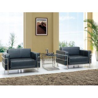 Modern Furniture Black Leather Living Room/Sleeper set