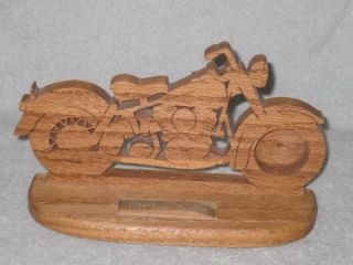 Howard Himrod Wood Carved Motorcycle Sculpture Figurine