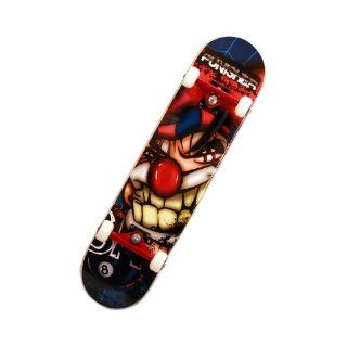  Punisher Jester Complete Skateboard, Blue, 31 Inch
