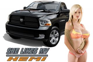  Dodge RAM 5 7L Hemi Mopar Hot Rod Sexy Pinup Busty Girl Shirt