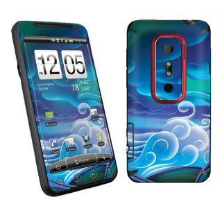 HTC EVO 3D Sprint Vinyl Protection Decal Skin Blue Clouds