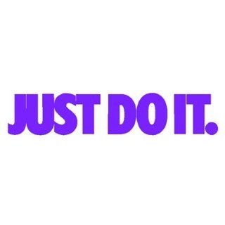 Nike Just Do It Logo Vinyl Sticker Decal Purple 6 Inch