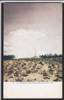 Yellowstone NatL Park Hot Springs Antique Postcard