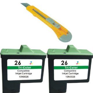 Two Color Compatible Ink Cartridges Lexmark 26 (10N0026