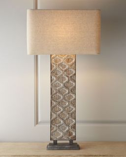 H6QWK Regina Andrew Design Carved Panel Table Lamp