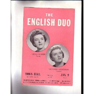 English Duo  Viola Morris & Victoria Anderson  Handbill