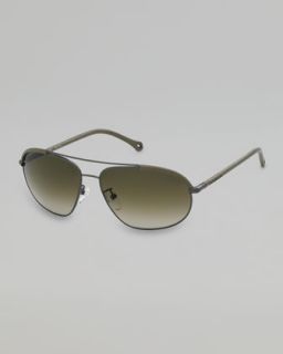  425 00 ermenegildo zegna metal plastic aviator sunglasses $ 425 00