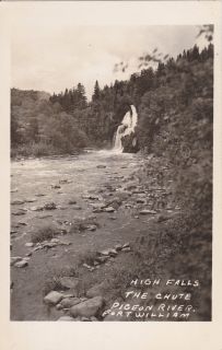 Postcard RPPC High Falls The Chute Pigeon River Fort William Unused
