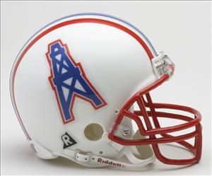 HOUSTON OILERS 1981 96 Mini Replica NFL Throwback Helmet by Riddell