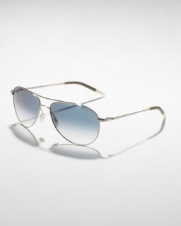 Silver Aviator Sunglasses  