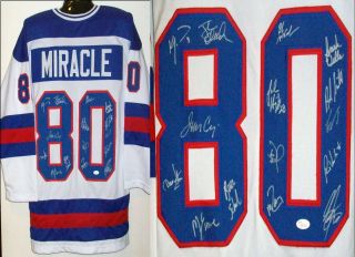 1980 USA Hockey Team Signed Autographed Jersey JSA Witness 15 Players