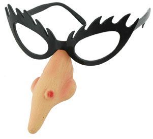 Hilda Cackler Black Witch Nose Costume Glasses New