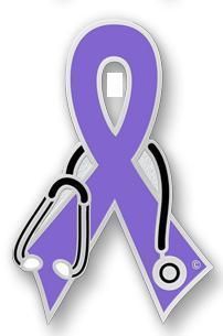 Hodgkins Disease Ribbon Dr Stethoscope Lavender Pin