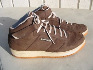 Pre Owned Reebok Classic Mens Brown Tan Sneakers Casual Shoes Size 16